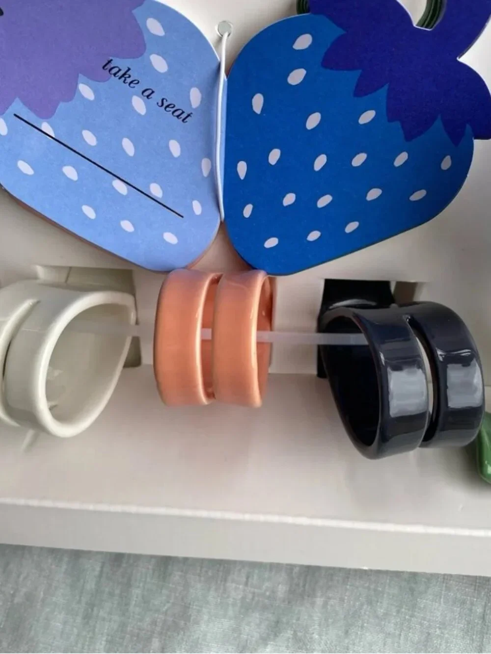 NWT Kate Spade x Target squiggle place card holder set